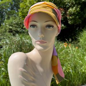 Casquette chimio Nola Sun imprimée Gisela Mayer