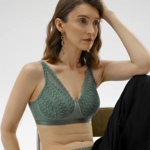 Soutien-gorge pour prothèses sans armatures Lambada vert Megami