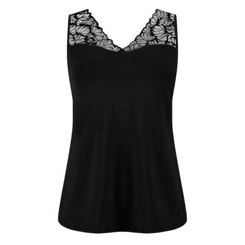 Velvet top avec brassière intégrée noir Amoena