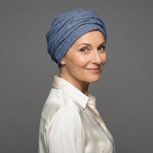 Bonnet Turban Chimio Hiver - Modèle Lila - Laine Fine & Doublure Bambou