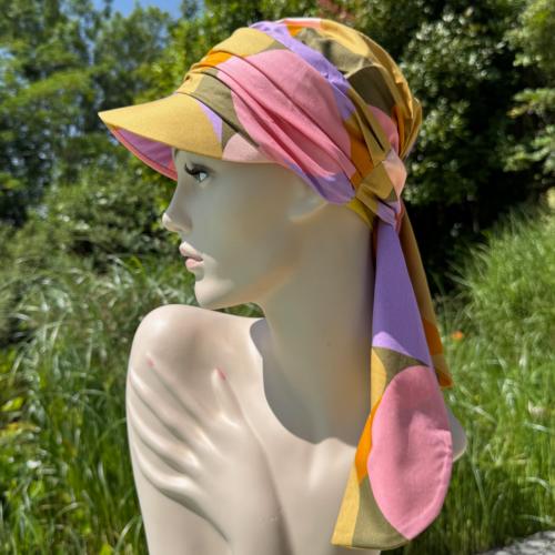 Casquette chimio Nola Sun imprimée Gisela Mayer